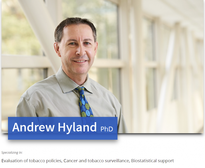 罗斯威尔帕克癌症研究所健康行为主席 Andrew Hyland 博士