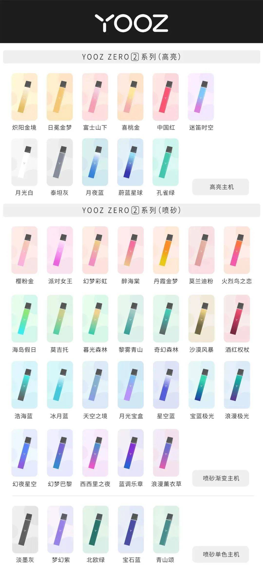 yooz柚子电子烟测评柚子二代各种颜色介绍