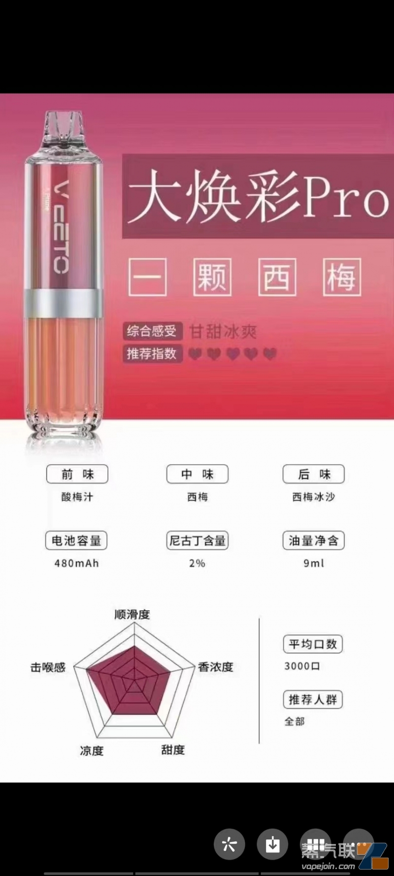 新款大焕彩pro口味一颗西梅