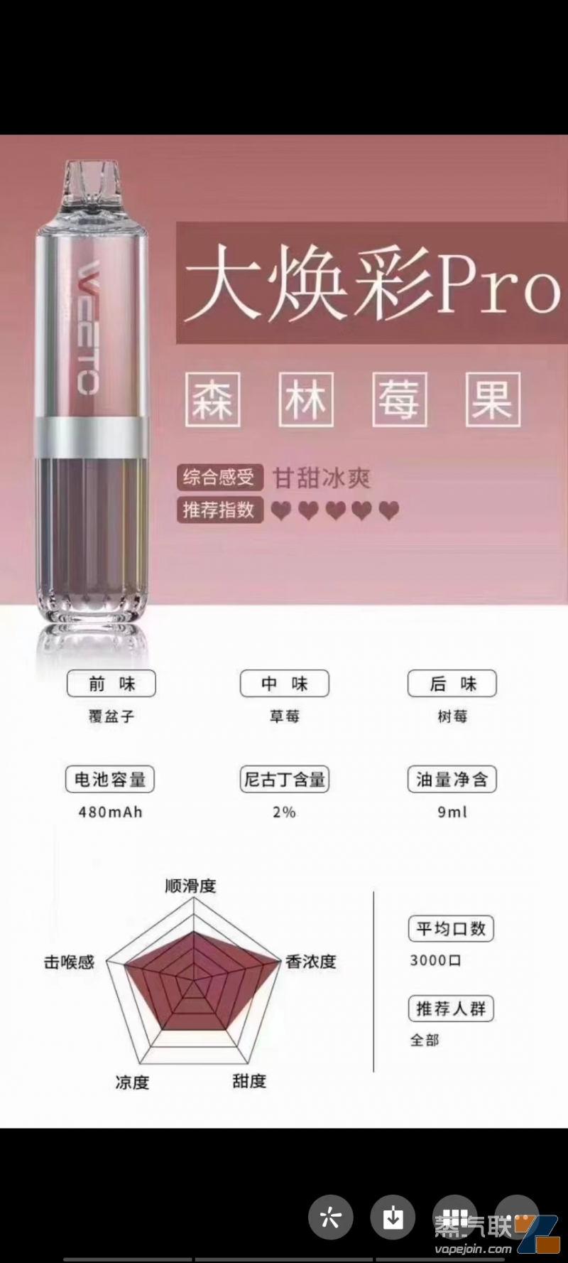 新款大焕彩pro口味森林莓果