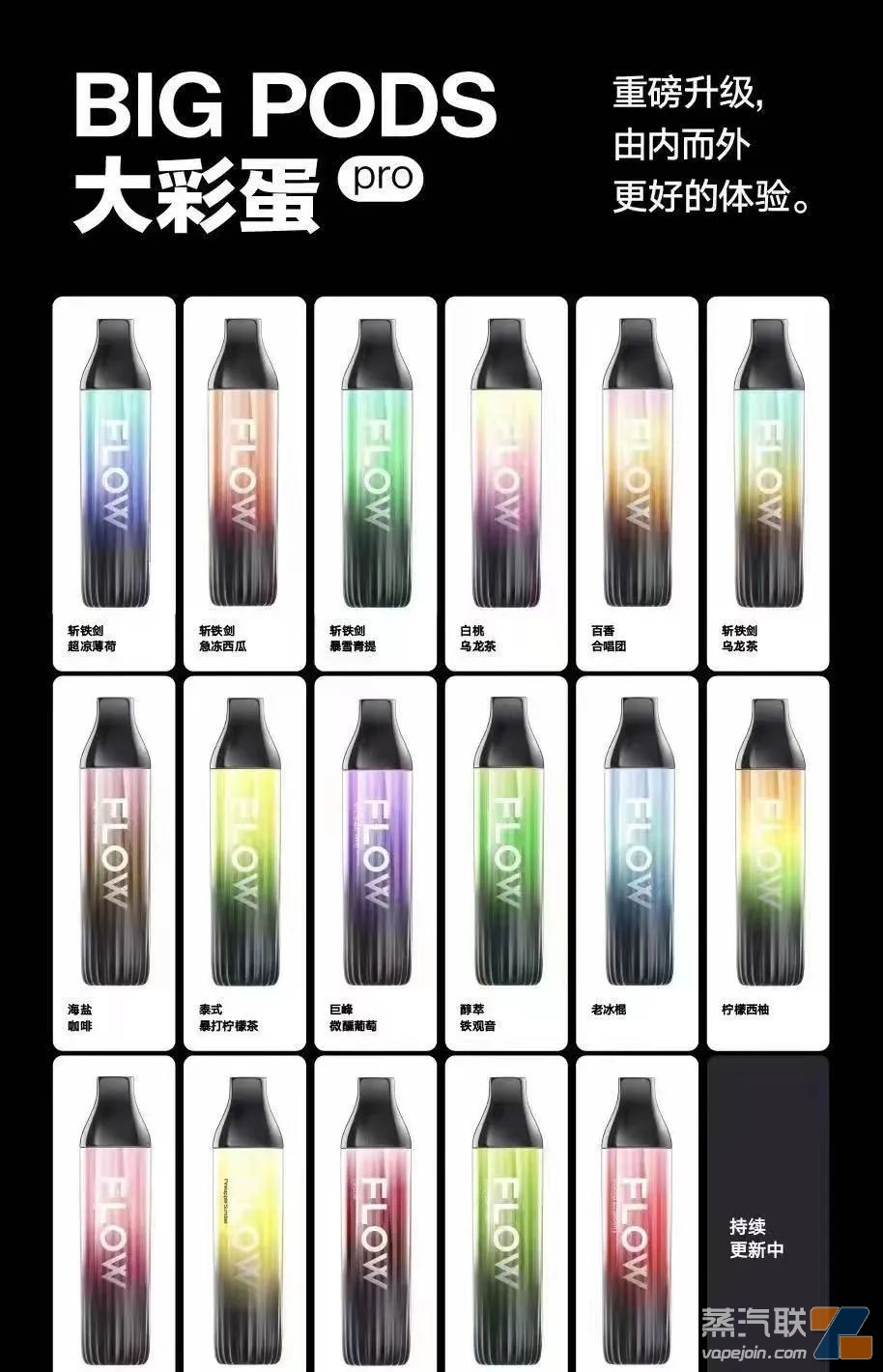 flow福禄pro新款升级丨大彩蛋big pods丨大口数评测_电子烟套装评测